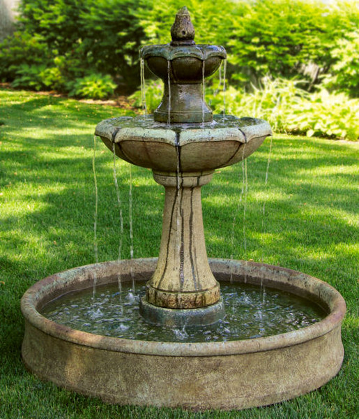 Charlotte Garden Fountain on Large Pool Stone